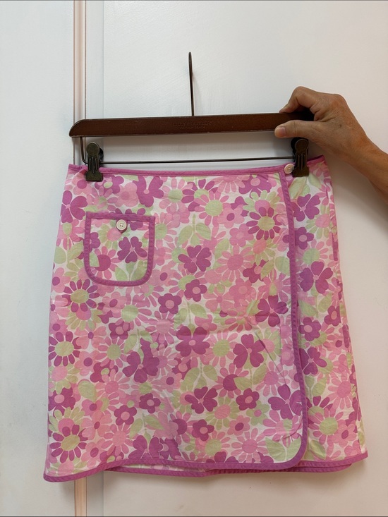 LOFT Dresses & Skirts - LOFT Pink Floral Wrap Midi Skirt